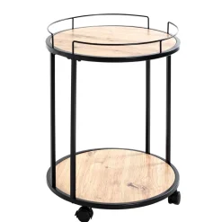 Wohnen Servierwagen|Teewagen*Runder Beistelltisch auf Rollen - Floyda