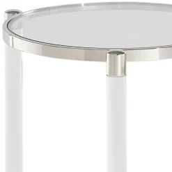 Wohnen Runder Beistelltisch aus Glas & Acrylglas - Babeny