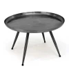 Wohnen Graue Möbel|Couchtisch*Runder Beistelltisch in Anthrazit - Carimo