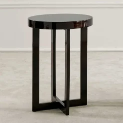 Wohnen Runder Beistelltisch in Dunkelbraun - Koprana