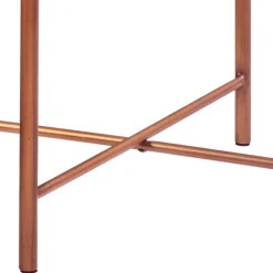 Wohnen Naturholzmöbel|Tische*Runder Beistelltisch in Nussbaum und Kupfer - Jailen