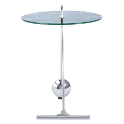 Wohnen Runder Beistelltisch in Schwarz & Silber - Chaylin