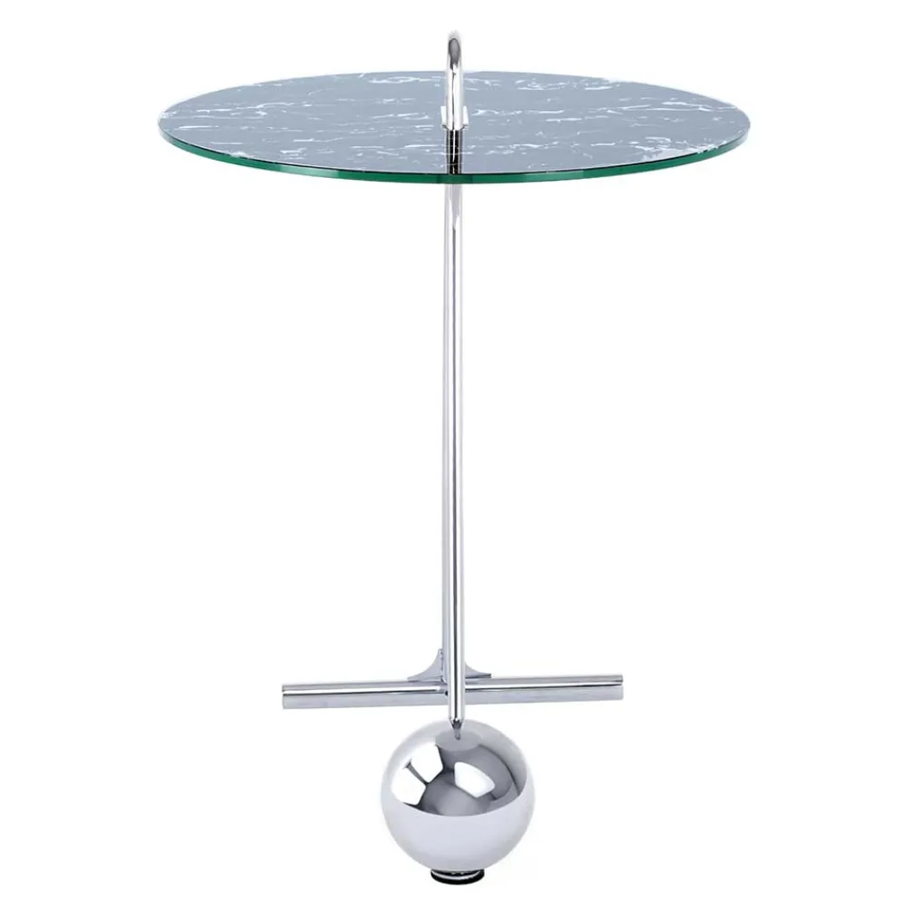 Wohnen Runder Beistelltisch in Schwarz & Silber - Chaylin