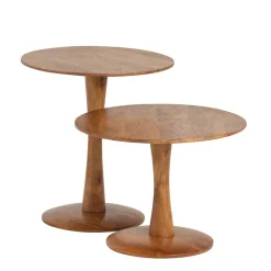 Wohnen Runder Beistelltisch mit Säulengestell - Odrato