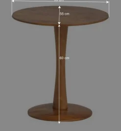 Wohnen Runder Beistelltisch mit Säulengestell - Odrato