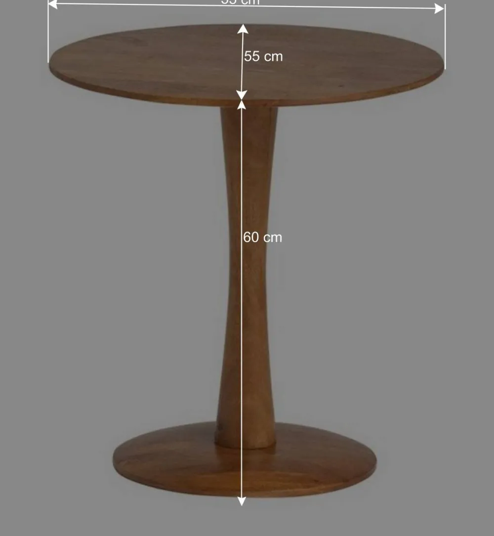 Wohnen Runder Beistelltisch mit Säulengestell - Odrato