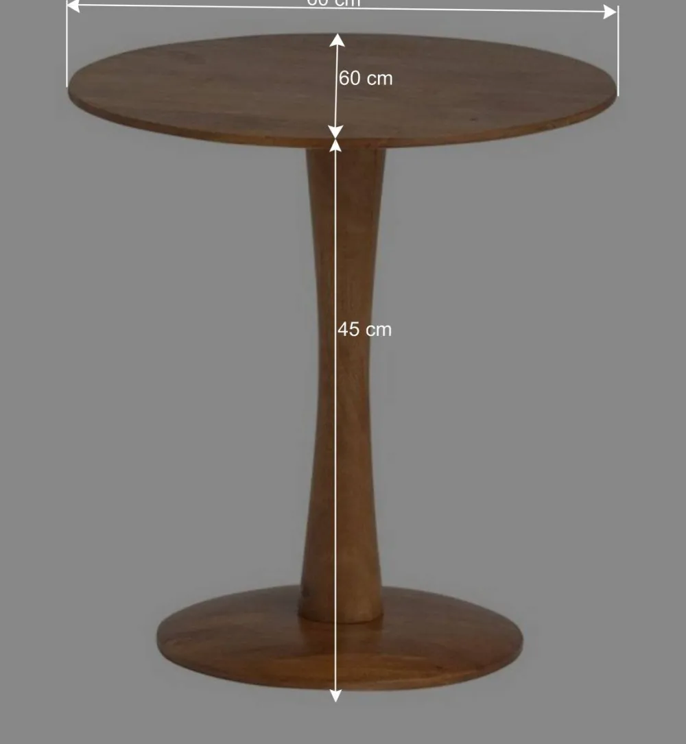 Wohnen Runder Beistelltisch mit Säulengestell - Odrato