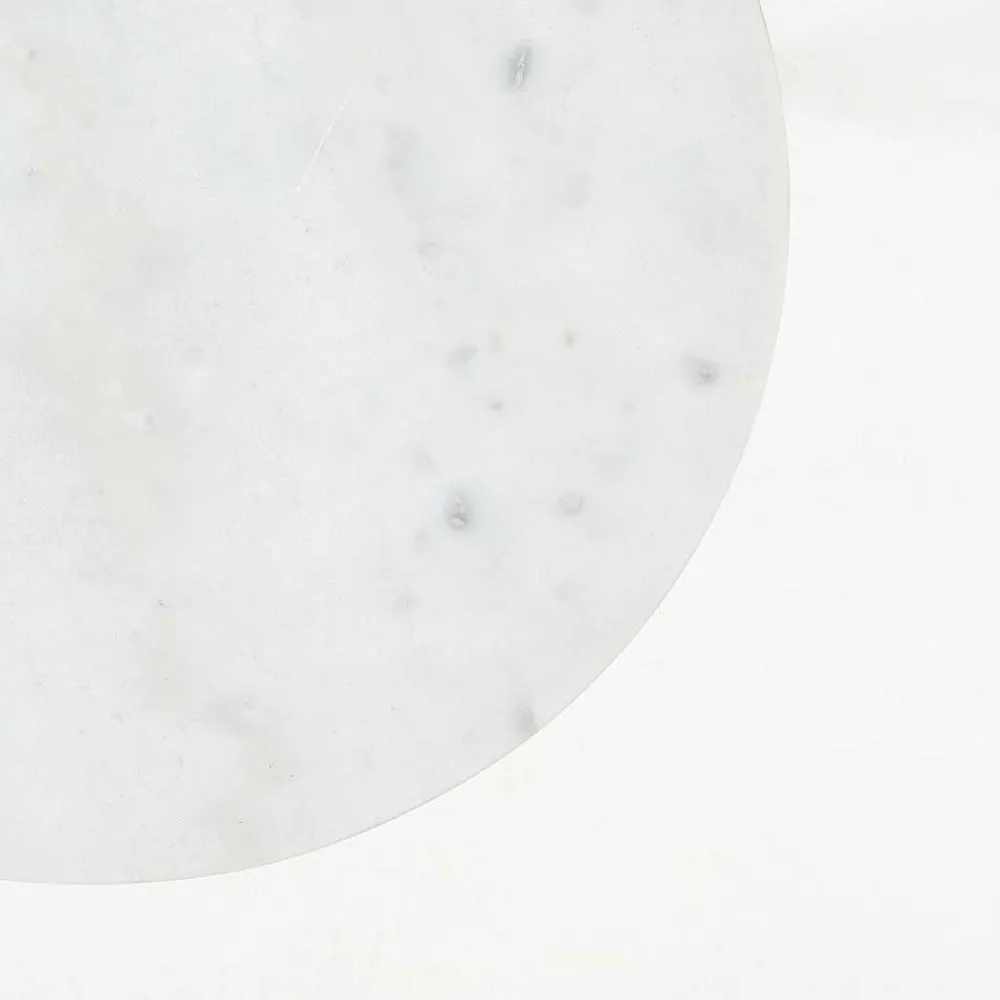 Wohnen Runder Beistelltisch mit Marmor Steinplatte - Vinda