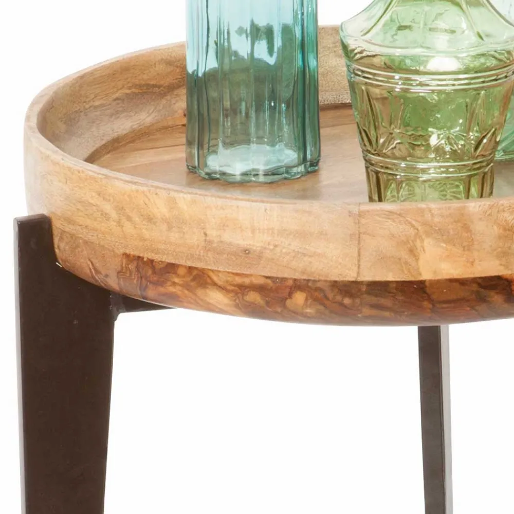 Wohnen Runder Beistelltisch mit Dreifußgestell - Offia