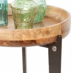 Wohnen Runder Beistelltisch mit Dreifußgestell - Offia