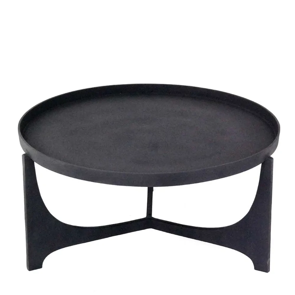Wohnen Schwarze Möbel|Küchentische*Runder Couchtisch aus Aluminium - Wangosia