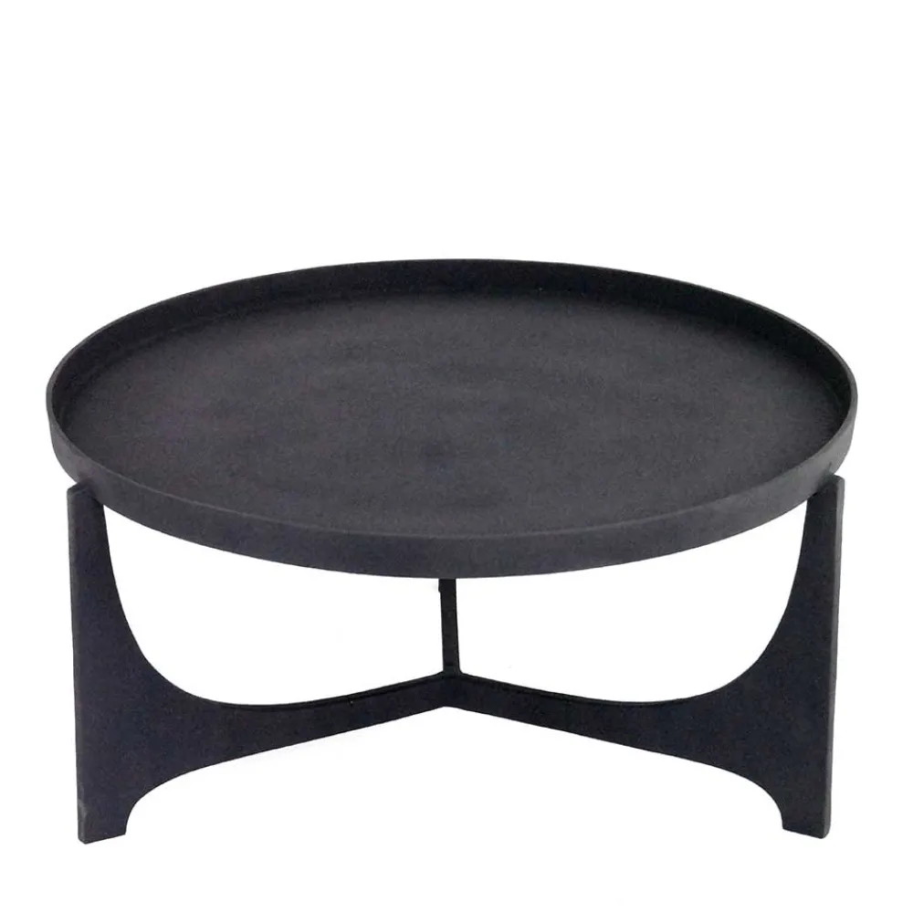 Wohnen Schwarze Möbel|Küchentische*Runder Couchtisch aus Aluminium - Wangosia