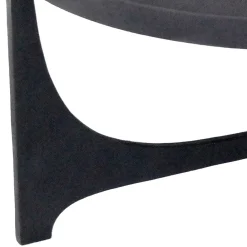 Wohnen Schwarze Möbel|Küchentische*Runder Couchtisch aus Aluminium - Wangosia