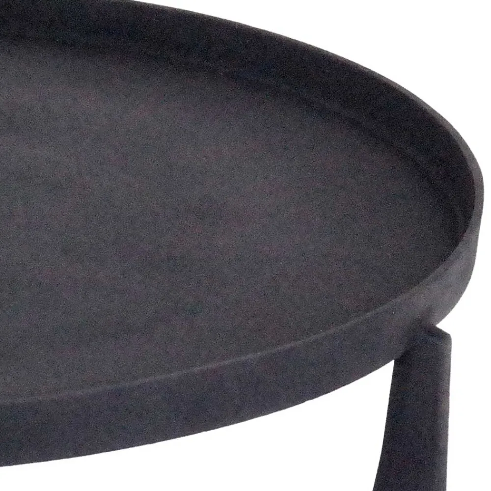 Wohnen Schwarze Möbel|Küchentische*Runder Couchtisch aus Aluminium - Wangosia