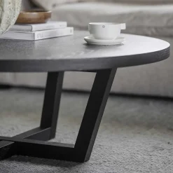 Wohnen Runder Couchtisch mit Durchmesser 110 cm - Cantabry