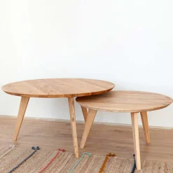 Wohnen Skandinavische Möbel|Couchtisch*Runder Couchtisch mit Schweizer Kante - Conturay