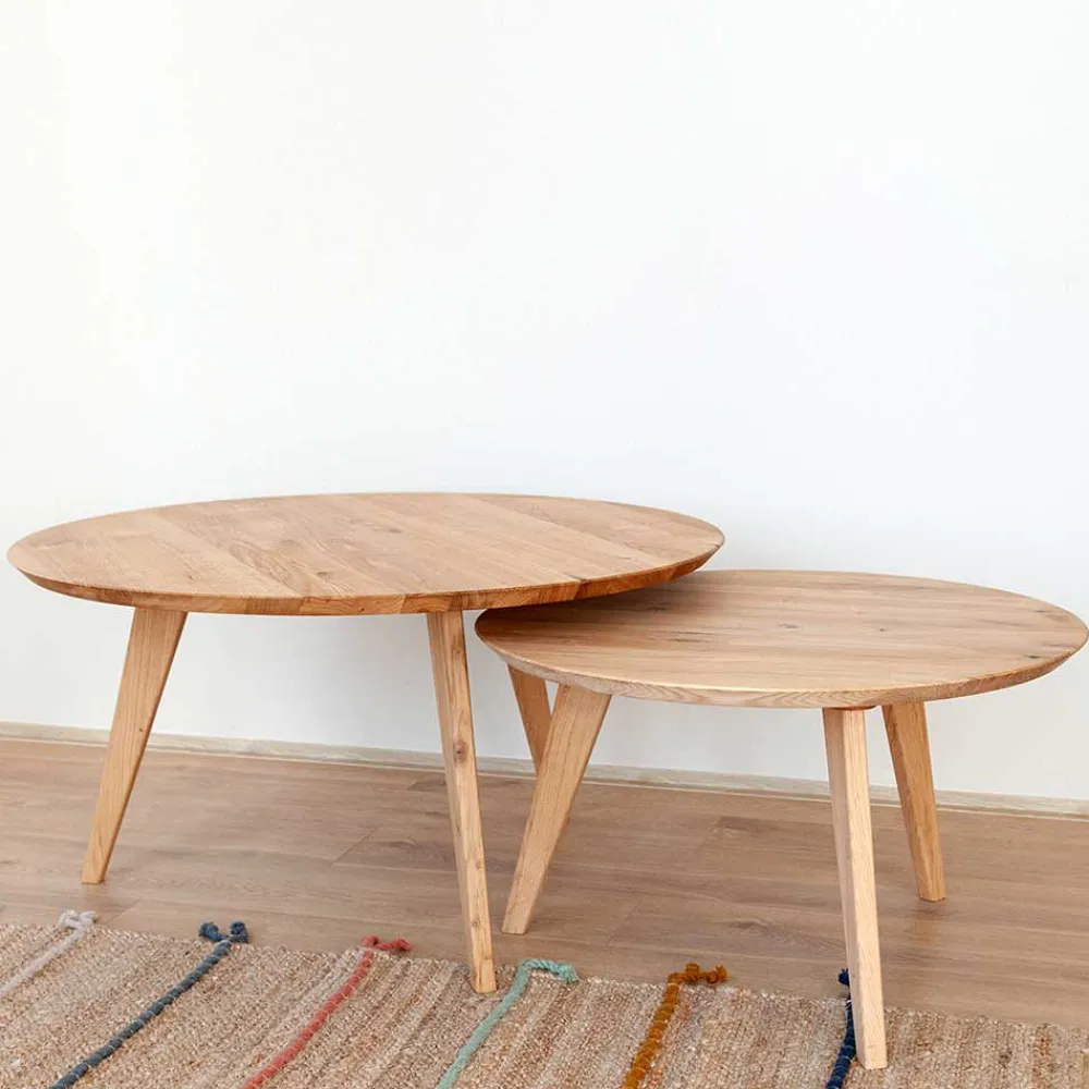 Wohnen Skandinavische Möbel|Couchtisch*Runder Couchtisch mit Schweizer Kante - Conturay