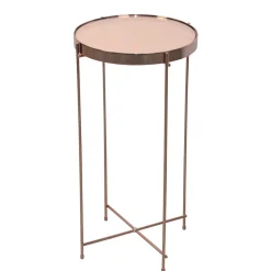 Wohnen Runder Design Beistelltisch in Rosegold - Merka