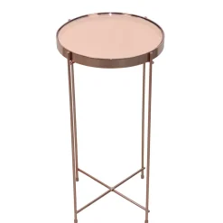 Wohnen Runder Design Beistelltisch in Rosegold - Merka