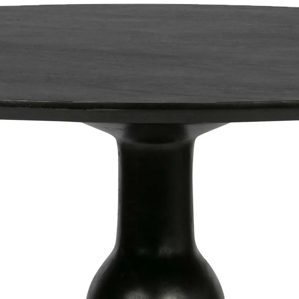 Wohnen Vintage Möbel*Runder Design Esstisch in Schwarz lackiert - Bottaro