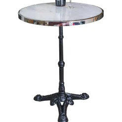 Wohnen Runder Designtisch aus Marmor & Gusseisen - Perleberg