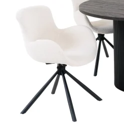 Wohnen Küchen-Essgruppen|Esszimmer Komplett*Runder Esstisch und Drehstühle Set - Calm (fünfteilig)