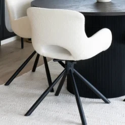 Wohnen Küchen-Essgruppen|Esszimmer Komplett*Runder Esstisch und Drehstühle Set - Calm (fünfteilig)