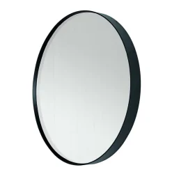 Wohnen Runder Glasspiegel in Schwarz - Fulia