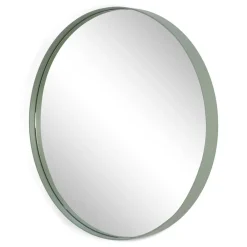 Wohnen Runder Hängespiegel in Graugrün - Lamon