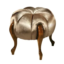 Wohnen Barhocker|Hocker*Runder Hocker im Barockstil in Gold - Janluca