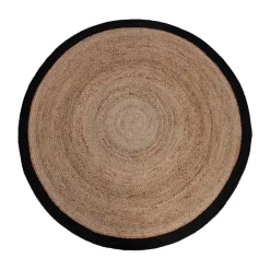 Wohnen Teppiche*Runder Juteteppich mit Rand aus Baumwolle - Brindusa