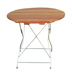 Wohnen Metall-Gartenmöbel*Runder Klapptisch Paznaun massiv