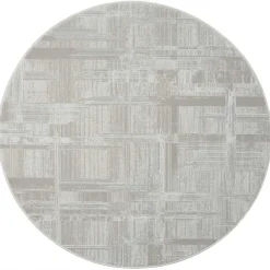 Wohnen Teppiche*Runder Kurzflor Teppich in Creme und Beige - Miaoli