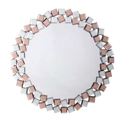Wohnen Spiegel|Flurspiegel*Runder Mosaik Spiegel in Rosegold - Promenada