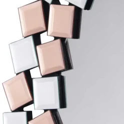 Wohnen Spiegel|Flurspiegel*Runder Mosaik Spiegel in Rosegold - Promenada