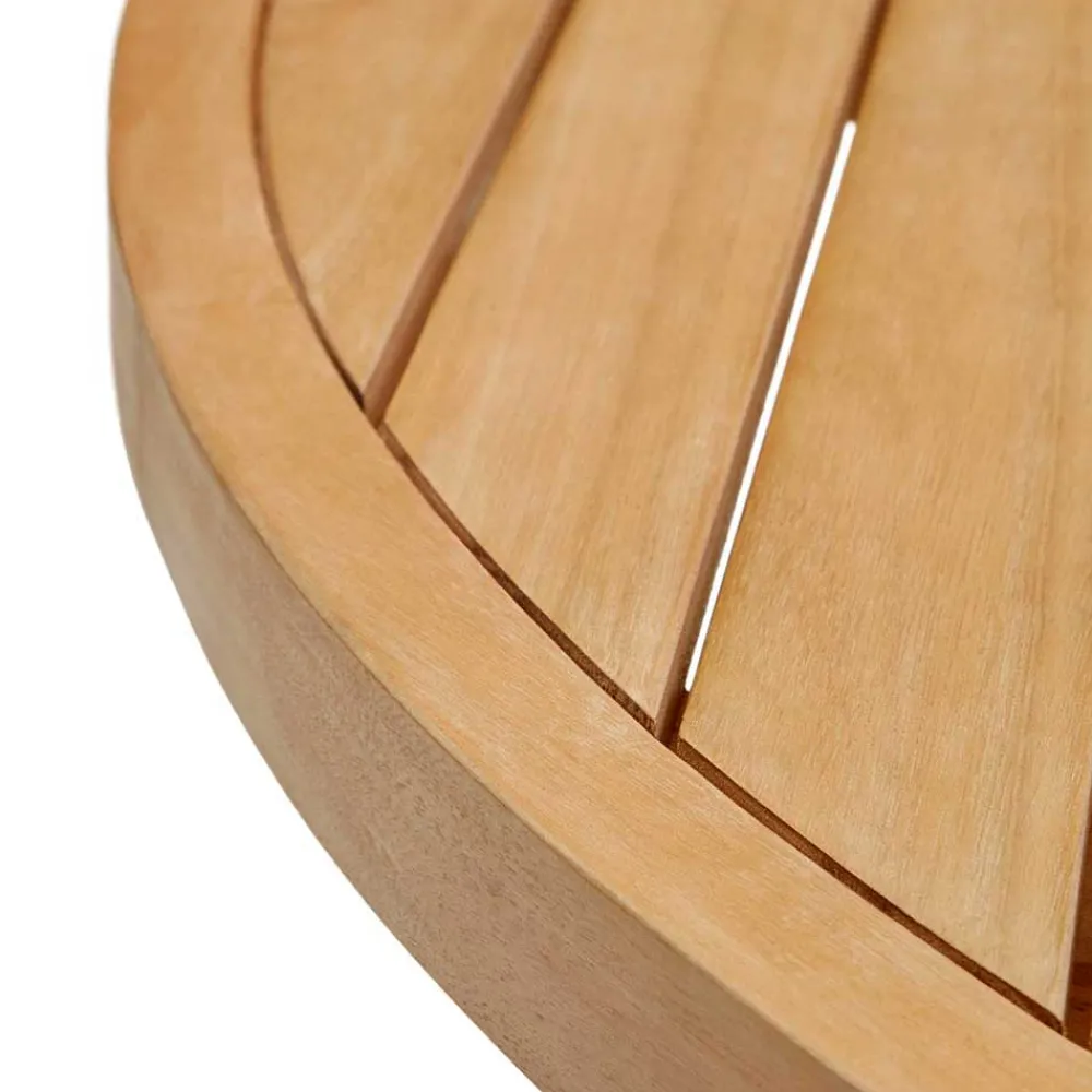 Wohnen Naturholzmöbel|Gartentische*Runder Outdoor-Tisch aus Eukalyptusholz - Lindos