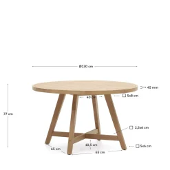 Wohnen Naturholzmöbel|Gartentische*Runder Outdoor-Tisch aus Eukalyptusholz - Lindos