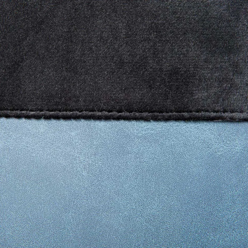 Wohnen Runder Polsterhocker in Hellgrau & Schwarz - Paleara