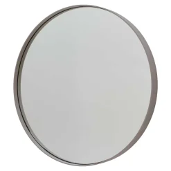 Wohnen Spiegel|Flurspiegel*Runder Retro Spiegel in Taupe - Sumatria