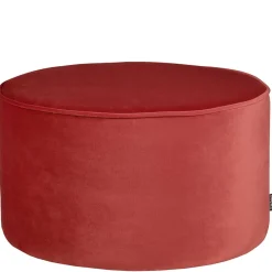 Wohnen Retro Möbel|Hocker*Runder Samt Sitzhocker in Rot - Loritana