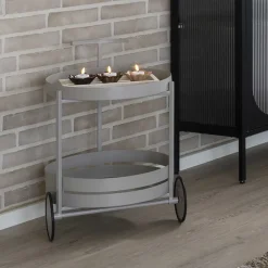 Wohnen Servierwagen|Teewagen*Runder Servierwagen im Skandi Design - Veladrano