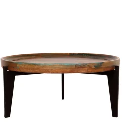 Wohnen Shabby Chic Möbel*Runder Shabby Chic Couchtisch mit 3-Fußgestell - Vosbadus