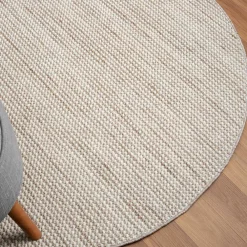 Wohnen Teppiche*Runder Skandi Design Teppich in Sisal Optik - Lephanta