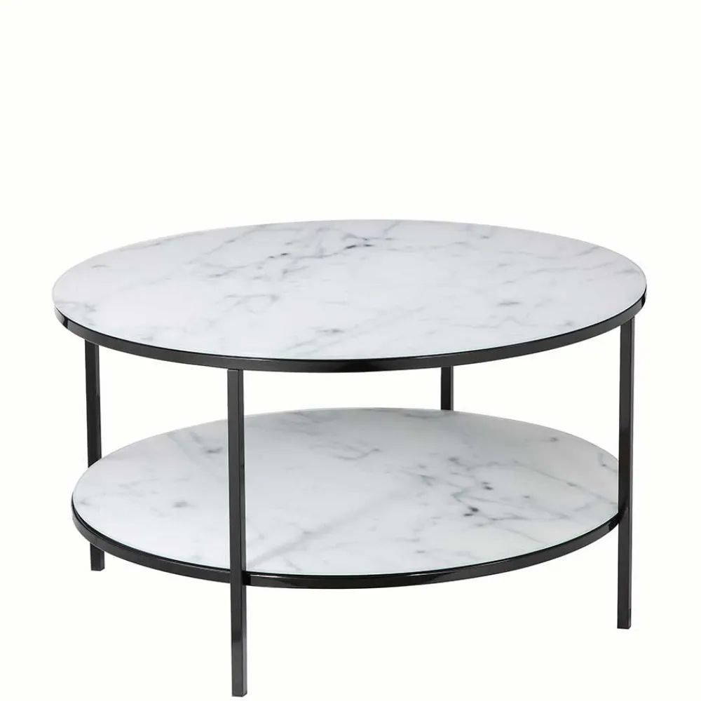 Wohnen Runder Sofatisch im Marmor Look - Dikono