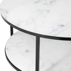 Wohnen Runder Sofatisch im Marmor Look - Dikono