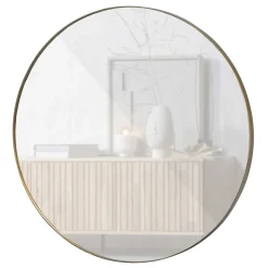 Wohnen Spiegel|Flurspiegel*Runder Spiegel aus Metall in Gold - Megida