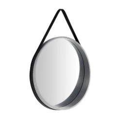 Wohnen Runder Spiegel in Grau & Schwarz - Zutana