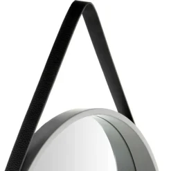 Wohnen Runder Spiegel in Grau & Schwarz - Zutana