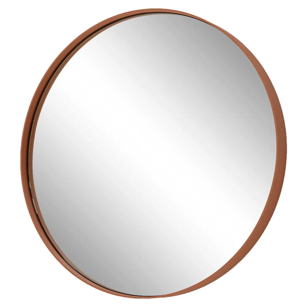 Wohnen Runder Spiegel in Terracotta - Camelian