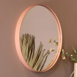 Wohnen Runder Spiegel in Terracotta - Camelian